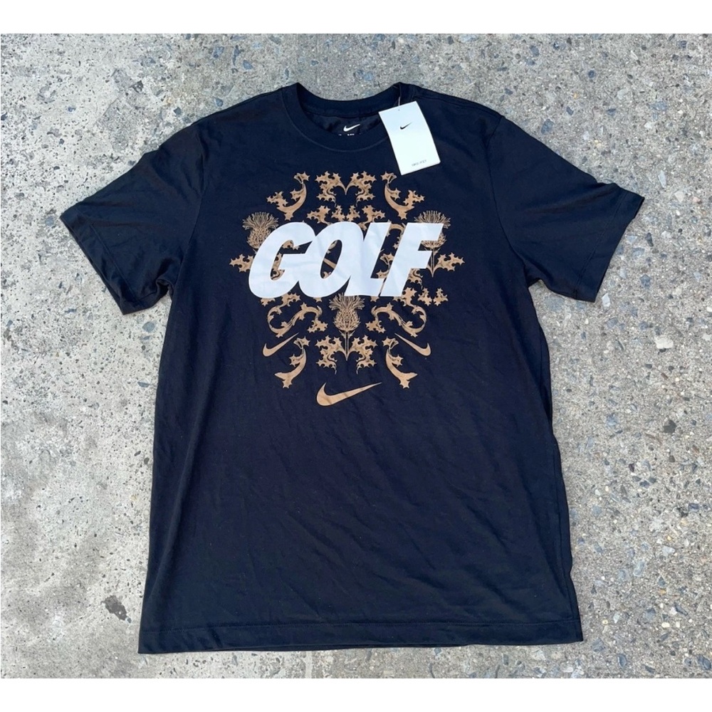 Men's Nike Dri-FIT Golf T-Shirt Shirt Size M Black NWT